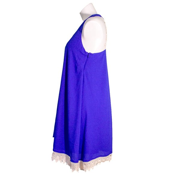 Blue Rain Blue Sleeveless  Swing Dress sz m - Picture 2 of 4